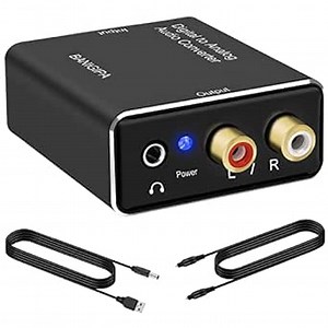 BANIGIPA Digital to Analog Audio Converter for TV, DAC SPDIF Optical Toslink or Coaxial to AUX Stereo L/R RCA 3.5mm Jack Adapter for Home Cinema HD Box DVD PS4 Amp Blu-ray Player Bluetooth Transmitter