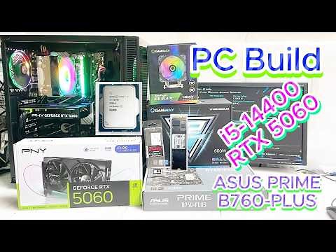 PC Build RTX 5060 8GB i5-14400 | ASUS PRIME B760-PLUS | Full Assembly & Setup Guide