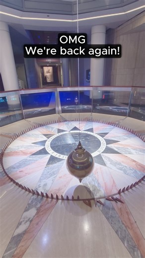 🎼Everybooooday📢 The pendulum's back, all right! Our Foucault Pendulum is back into the swing of things. Thought you should know. | Houston Museum of Natural Science