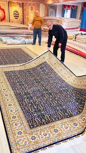 New 6x9ft blue all-over floral patterns handmade silk rug from Yilong were rolled up and delivered to our customer. #silkrug #silkcarpet #yilongcarpet | Henan Yilong Carpet Co., Ltd.