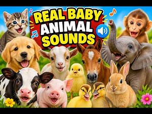 Baby Animal Sounds for Kids | Cute Kittens Puppies Chicks and More | Pipindum