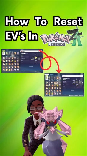 🔑Quise on Instagram: "Here’s the simple way to reset your EV’s in Pokemon Legends ZA. #pokemonlegendsza #pokemon #gamingtips"