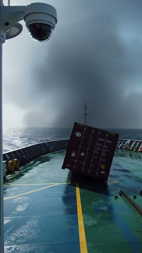Massive explosion caught on ship's camera! 🚢 #explosion