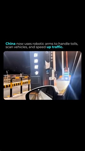 Codryx AI | China now uses robotic arms to handle tolls and speed up traffic. Robotic arms at toll booths scan license plates, read RFID tags, process... | Instagram