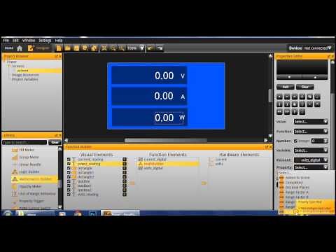 PanelPilotACE Tutorials: Creating A Simple Power Meter using the Maths Builder