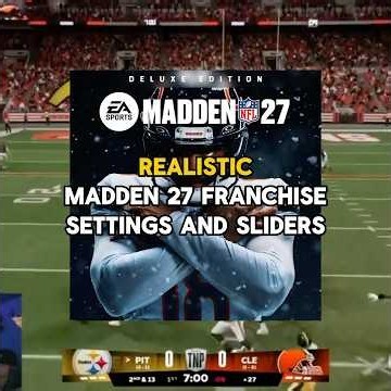 My Madden 27 Realistic Franchise Settings and Sliders.. #madden27