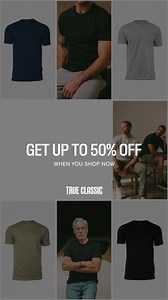 We didn’t invent t-shirts, but we did make them better. ✅ The perfect fit 💪 Look JACKED � 🧈 Buttery soft ❄️ Breathable� 👍 Won’t shrink | True Classic