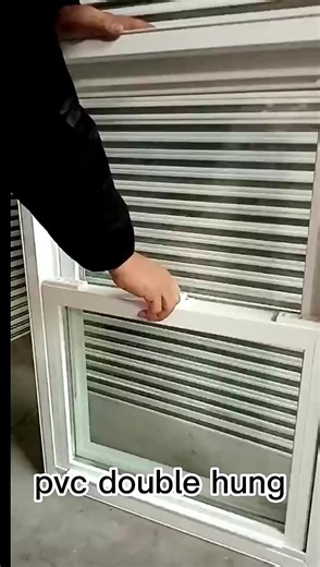 American Standard PVC Double Hung Windows Vertical Sliding Design Double Glazed Glass Plastic Frame for Exterior Application