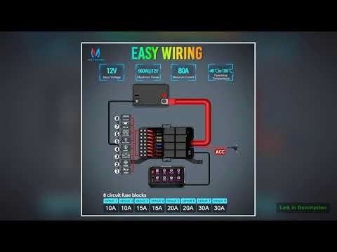 MICTUNING RGB 8 Gang Switch Panel OnOff Toggle Switch Momentary Circuit Control Relay System Box