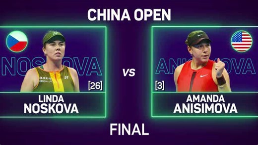 Anisimova beats Noskova to win China Open