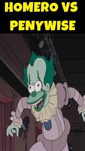 HOMERO VS PENNYWISE LOS SIMPSON #shorts #lossimpson #homerosimpson #bartsimpson #anime