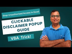 How to use the Message Box in Excel VBA || Clickable Disclaimer Popup Guide