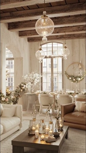 Rustic Contemporary New Year's Living Room | Luxe Holiday Celebration #RusticModern #NYElegance