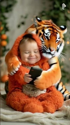 Adorable Baby in Fluffy Fox Costume Smiling and Playing! 🦊💕
