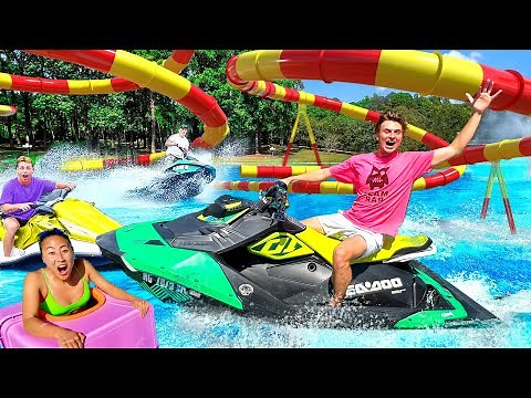 I BUILT THE BIGGEST BACKYARD WATER PARK!!