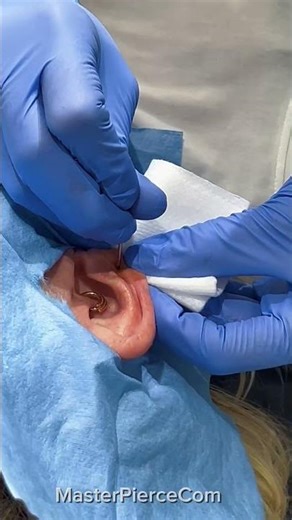 High Ear Lobe piercing