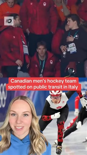 The Canadian men’s hockey team had quite the adventure to watch short-track speed skating 👀🇨🇦🥈 #olympics #teamcanada #milanocortina2026 | Offside