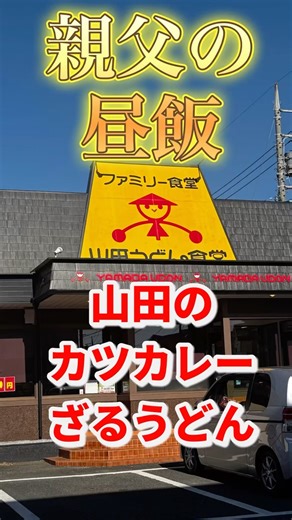 カツカレーとざるうどんの最強コンボ！親父の昼飯#山田うどん カツカレー#ざるうどん#埼玉 #shorts