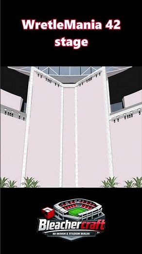 concept stage design for WWE WrestleMania 42 in Las Vegas #wwe #wrestling #wrestlemania