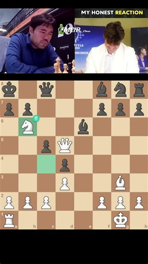 AND HE SACRIFICES THE KNIGHT! 😮🔥#chess #magnuscarlsen #chessgame #brilliant #shorts