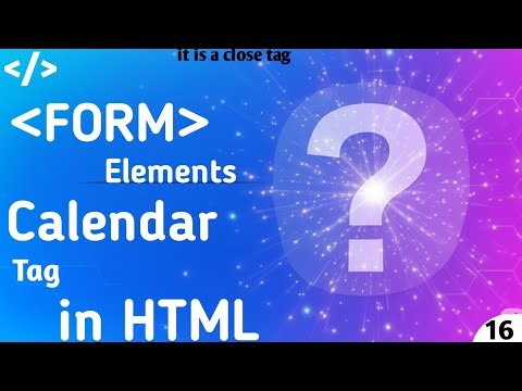 # 16_HTML_5_Form_Calendar_Elements___Learn_HTML_Web Development full Tutorials Video's