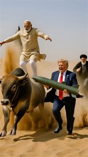 🤪Trump gets double trouble from Ali Khamenei & Modi! 😜 #funny #shorts #trump