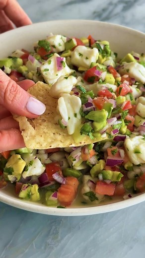 Get ready to impress with this easy ceviche! Find the full recipe on my website at www.downshiftology.con | Downshiftology