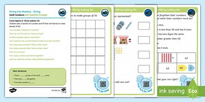 Year 2 Diving into Mastery: Step 2 Count Objects to 100 by Making 10s Activity Cards