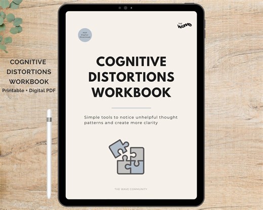 Cognitive Distortions Workbook, Printable Thought Pattern Worksheets | Mind Awareness, Clarity & Overthinking Toolkit, Mental Habits Tracker - Etsy