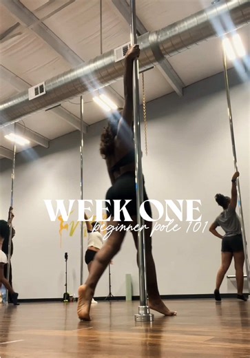 starting a new series: my pole journey ✨🩰 here’s last week, week one!!🥂 #beginnerpole #poledance #polerina #babypoledancer #polefitness
