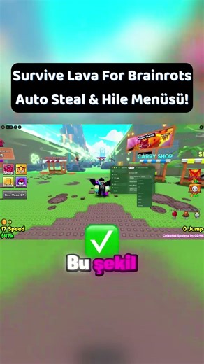 😱 BRAINROT HİLESİ! Survive Lava For Brainrots Script (Auto Steal & Teleport) #roblox #robloxshorts