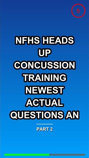 Nfhs Heads Up Concussion Training Newest Actual Qu