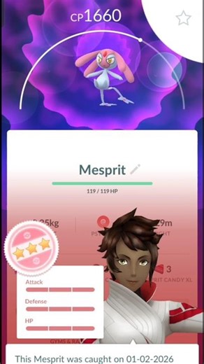 Getting🤯Lucky With💯Hundo Mesprit in pokemongo😍😎😍#pokemongo #shorts #mesprit #pokemon #100iv