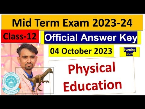 physical education class 12 answer key 2023 mid term 2023-24 / evening shift paper solution class 12