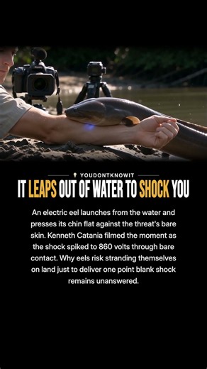 Why Electric Eels Jump Out of Water ⚡ #Shorts