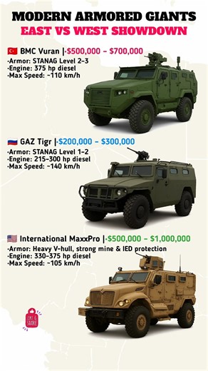 BMC Vuran vs GAZ Tigr vs MaxxPro | Armored Vehicle Comparison