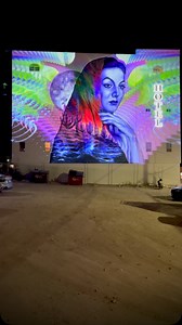 Live Mural Mapping #muralart #artintervention #projectionmappingart #livemapping #visuals #graffmapping @hotelcasamaria_sc por @sangredeldesierto | Nexus Visions