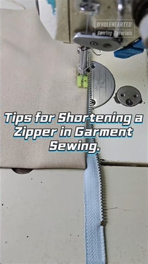 Tips for Shortening a Zipper in Garment Sewing.