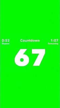 Countdown 120 to 00 seconds | Green Screen | Free To Use | #shorts