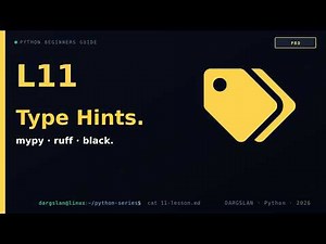 mypy · ruff · black · pre-commit — pro toolchain | L11 · Pro