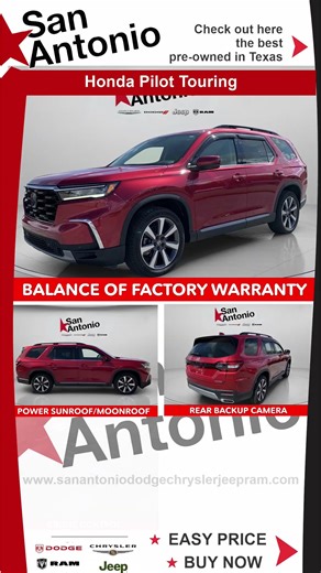 Pre-Owned 2025 Honda Pilot Touring With Navigation