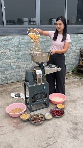 Stainless steel grinder, using for spices, chili, wheat, corn, etc 250kg/h. #flourmill #pulverizer | Mini Rice Mill Machine
