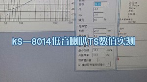 佳讯KS—8014低音喇叭TS数值实测结果和厂家提供的相差甚远，做音箱一定要实测。