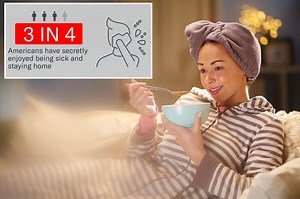 3 in 4 Americans secretly enjoy being out sick so that they can stay home