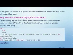 How to Perform Feature Scaling in MySQL for Normalizing Data