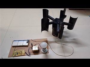 Vertical Axis Wind Turbine With Inverter Major Project