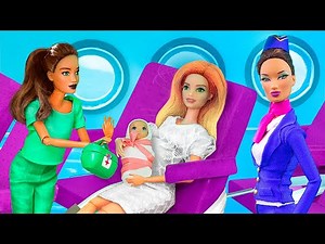 12 DIY Barbie Crafts / Pregnant Doll on a Plane