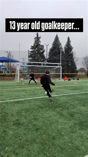 Modern Goalkeeper Academy on Instagram: "Simulation of passing with your defensive midfielder/central defender, then a ball out to your outside back/winger, then some shot stopping where we were working on just getting them comfortable with shots as we have two goalkeepers just coming back from injury. What do you think of this drill and our goalkeeper who is somehow 13 years old!? #goalkeeper #goalkeepertraining #d1 #mls #premierleauge"