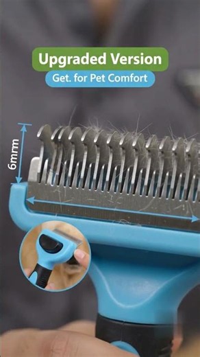 Deshedding Brush for Dogs - New 6mm Blade - Dog Brush for Short Medium Long Hair
