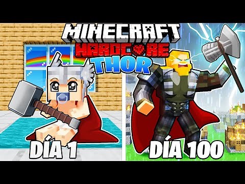 SOBREVIVÍ 100 DÍAS como THOR en MINECRAFT HARDCORE!